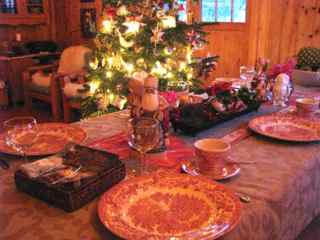 Summer at Christmas, with my grandmothers plates