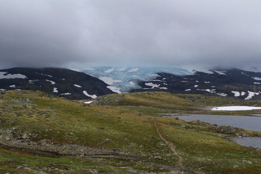 Glacier in the mountains